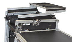 Cobra 12U + 10U Rack Case with Laptop Shelf & Side Table – Studio & Live